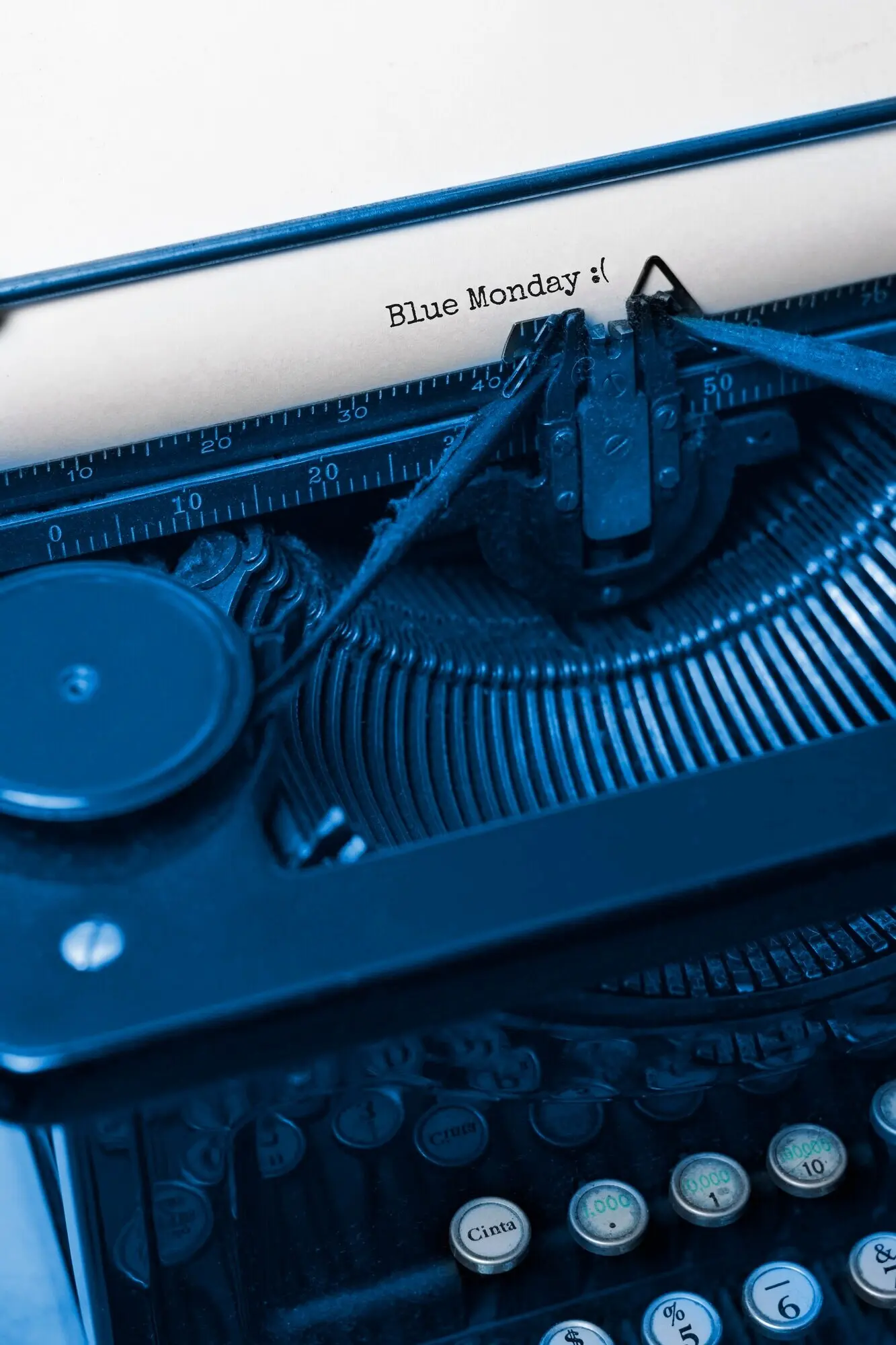 Deprimierende Blue-Monday-Komposition